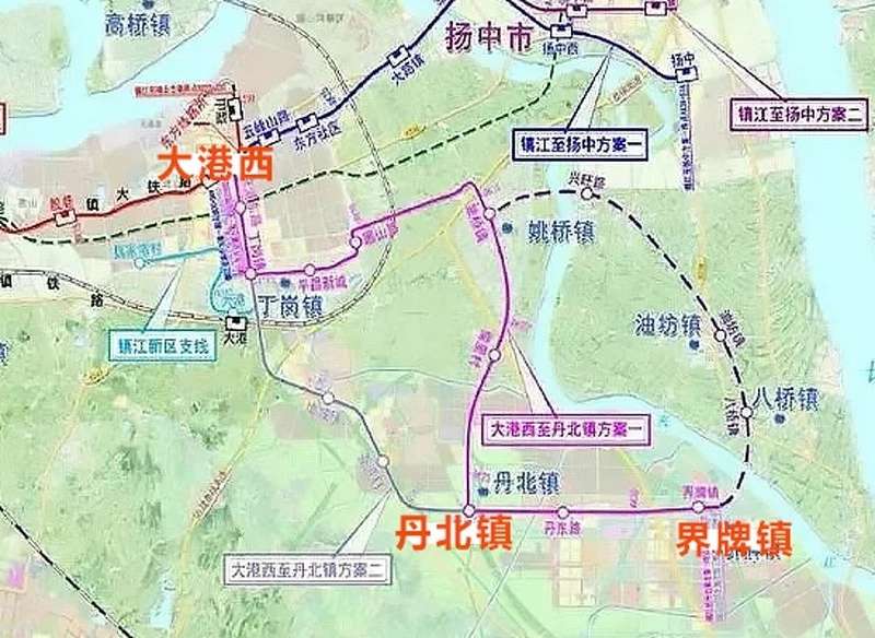 镇江公布了市郊铁路或将直通丹北和界牌
