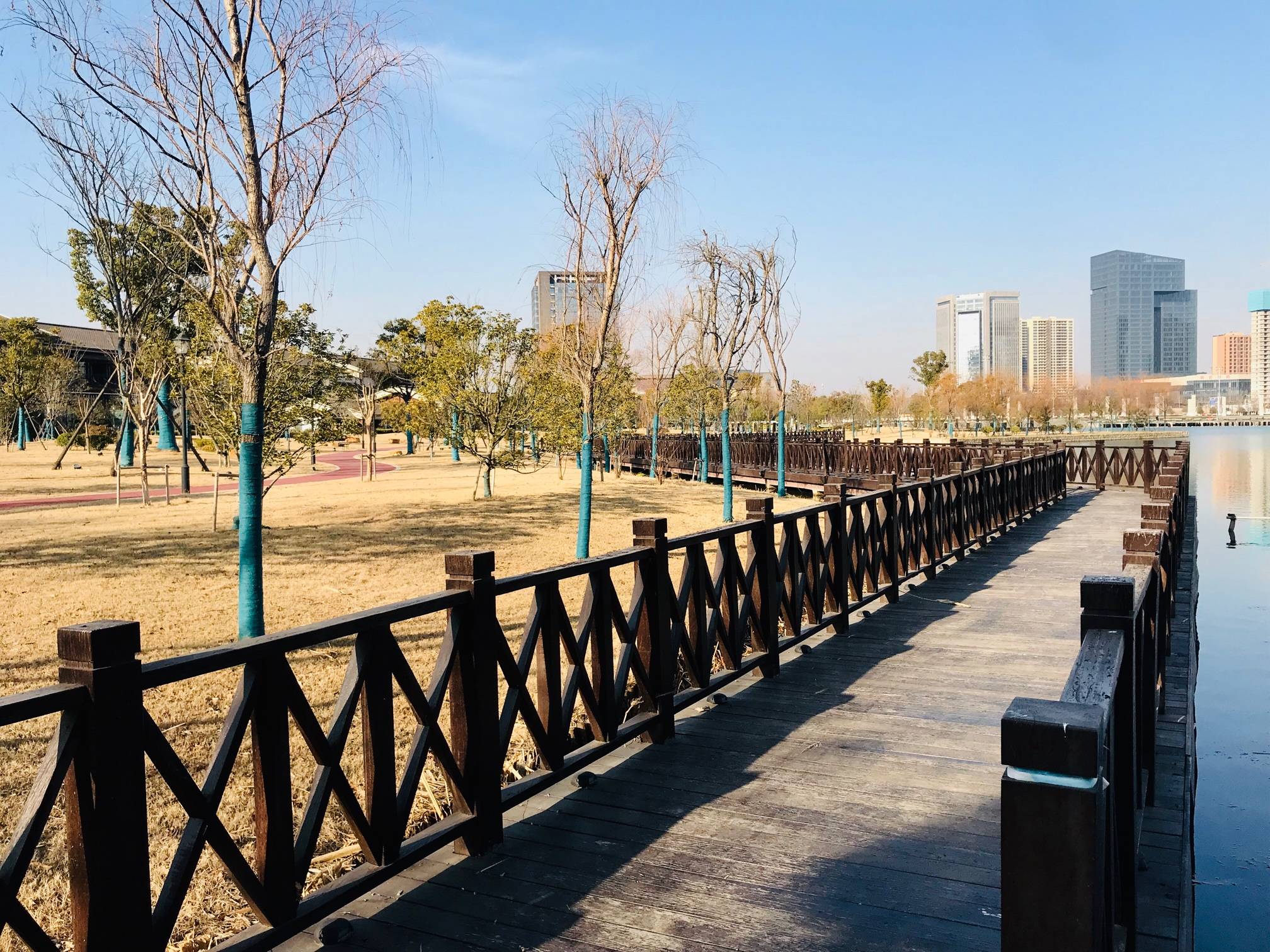 《美麗不分地域,鎮江新區大港北湖公園飄過》